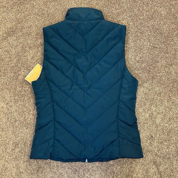Michael Kors Women's Quilted Vest Full Zip Luxe Teal Size S - Small - NWT $125 - Picture 7 of 15